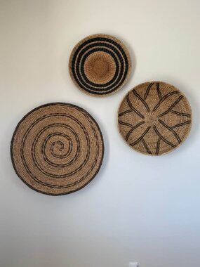 Pottery Barn Handwoven Basket Wall Art